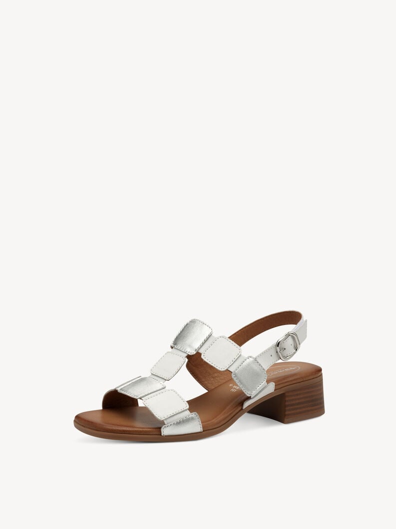 en cuir à talons hauts sandales - blanc 8-88203-42-191 acheter tamaris sandales en ligne