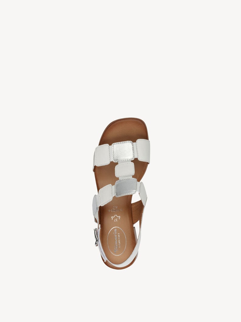 en cuir à talons hauts sandales - blanc 8-88203-42-191 acheter tamaris sandales en ligne
