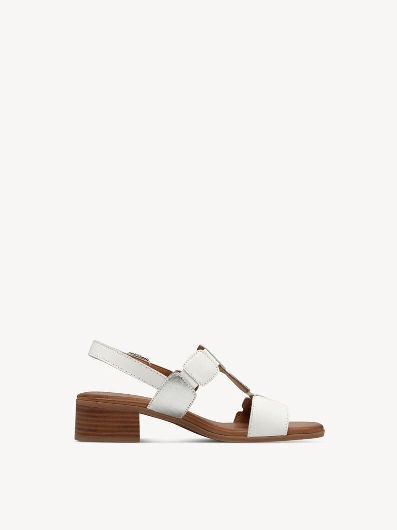 en cuir à talons hauts sandales - blanc 8-88203-42-191 acheter tamaris sandales en ligne
