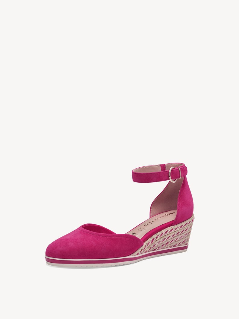 wedge en cuir pompes - rose 1-22309-42-513 acheter tamaris pompes en ligne