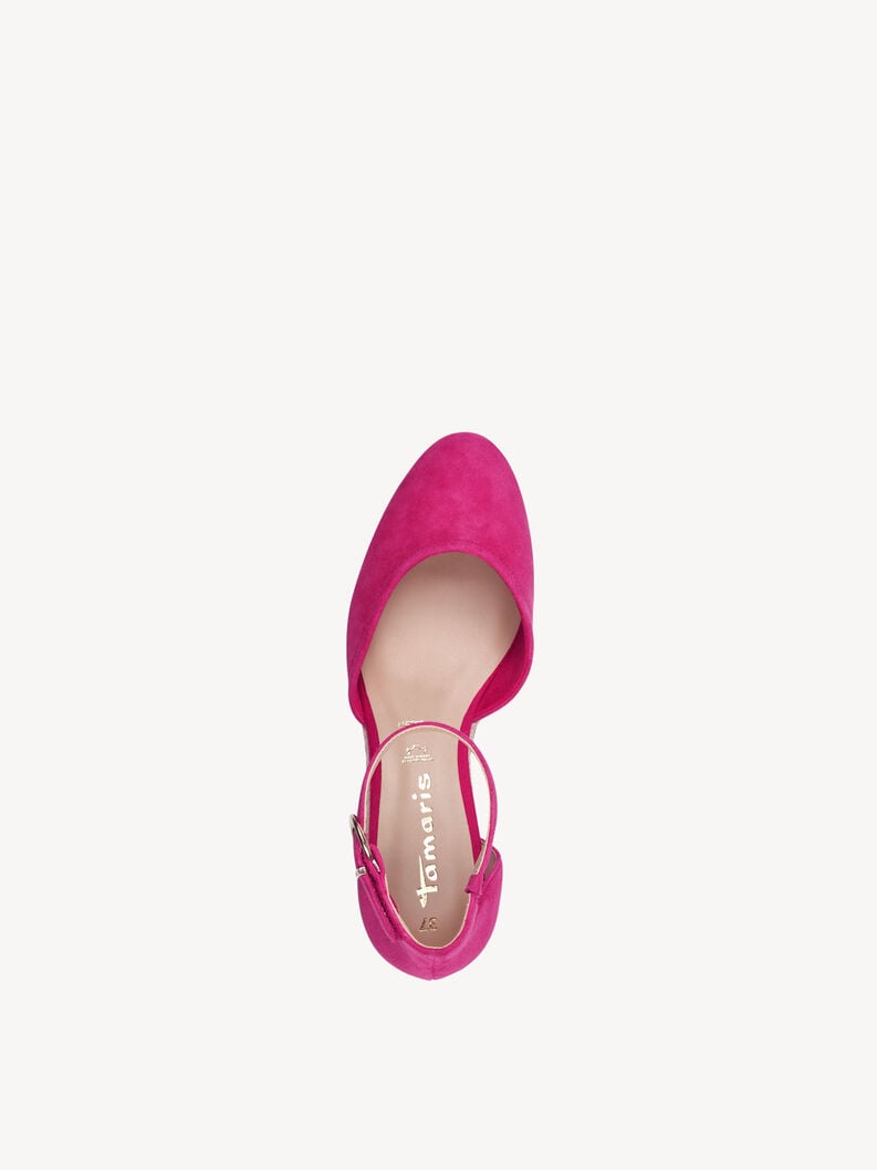 wedge en cuir pompes - rose 1-22309-42-513 acheter tamaris pompes en ligne