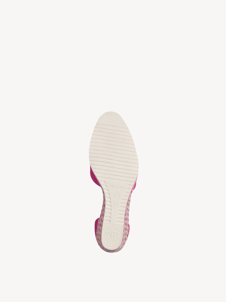 wedge en cuir pompes - rose 1-22309-42-513 acheter tamaris pompes en ligne