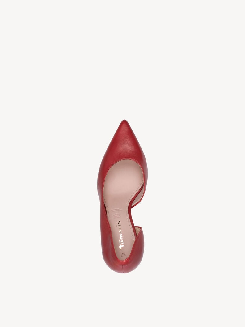 escarpins en cuir - rouge 1-22429-46-500 acheter tamaris pompes en ligne
