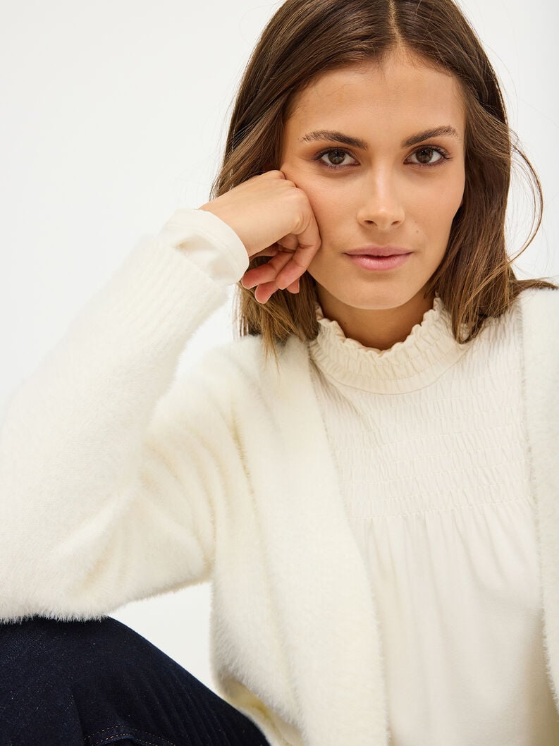 cardigan blanc taw0798-10024 acheter tamaris pull cardigans en ligne