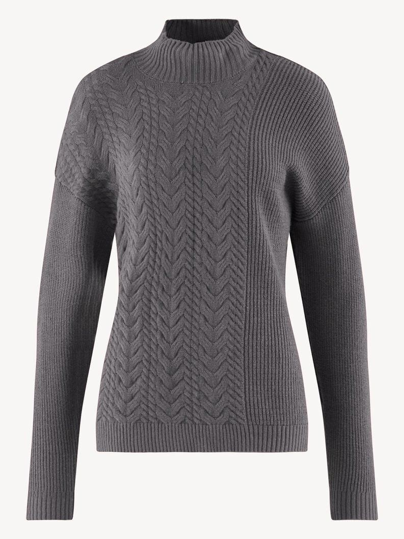 pull tricoté gris taw0828-80051 acheter tamaris pull cardigans en ligne