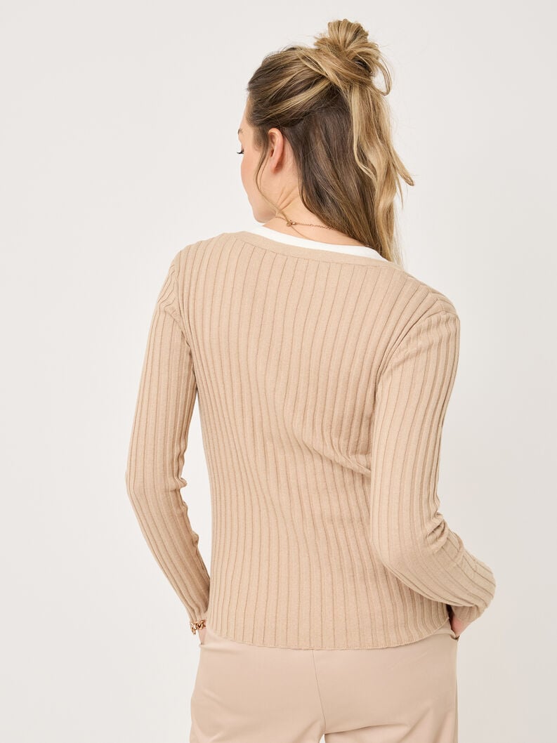 cardigan beige taw0921-70075 acheter tamaris tricote en ligne