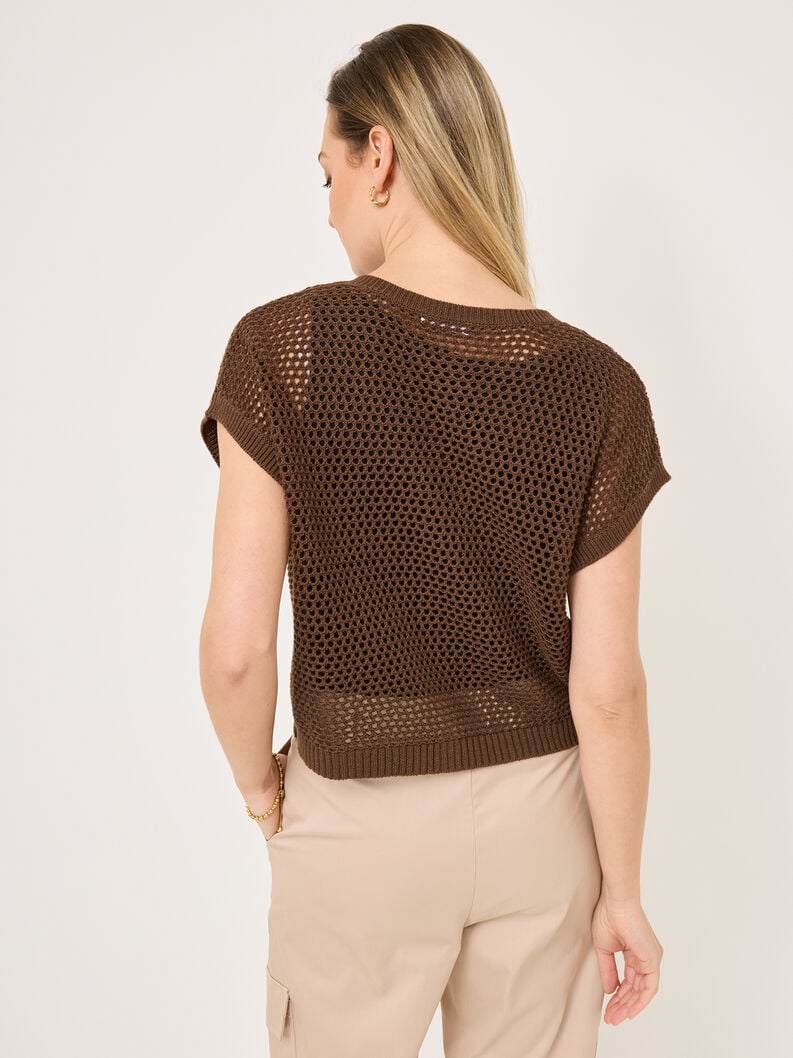 cardigan brun - taw0980-70079 acheter tamaris tricote en ligne