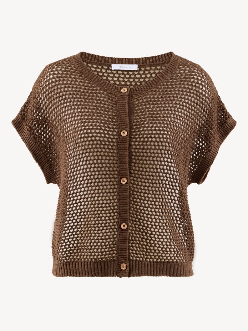 cardigan brun - taw0980-70079 acheter tamaris tricote en ligne