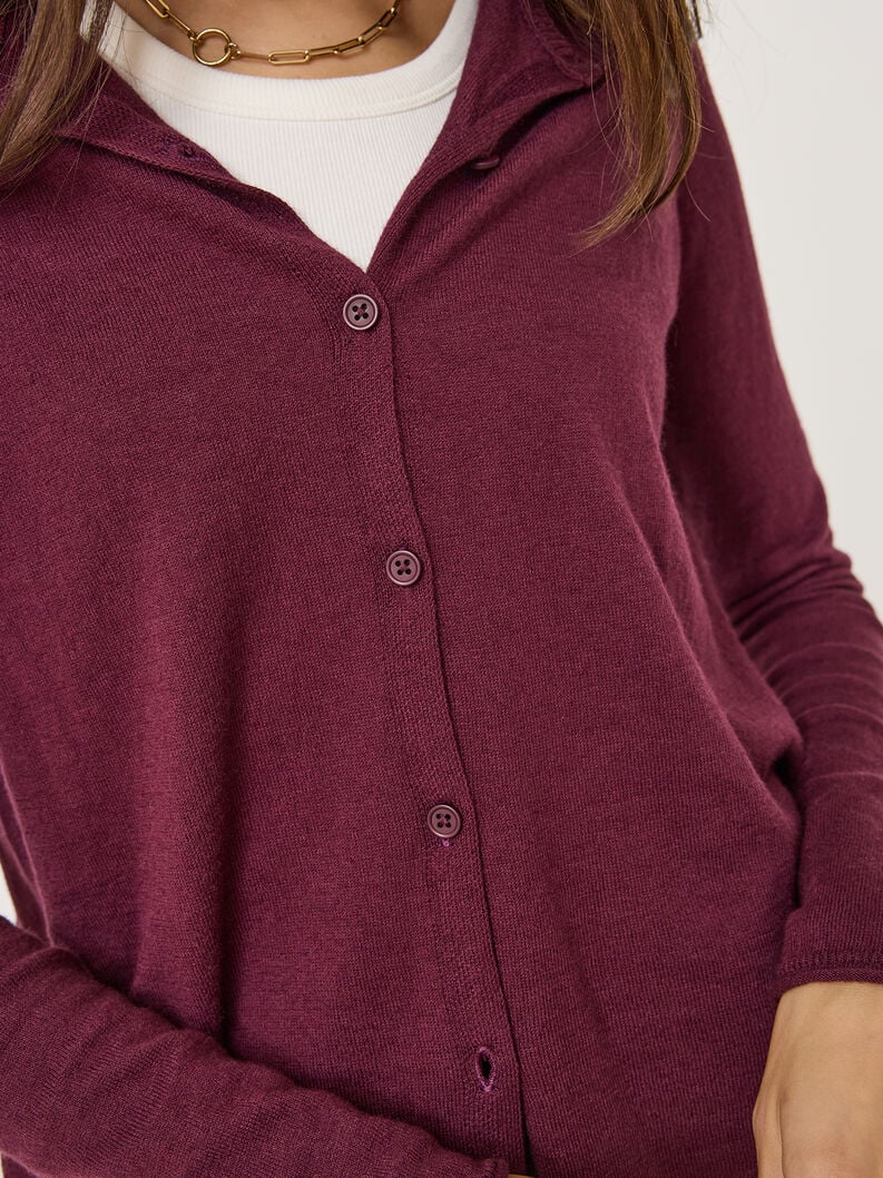 cardigan - rouge taw1012-30065 acheter tamaris tricote en ligne
