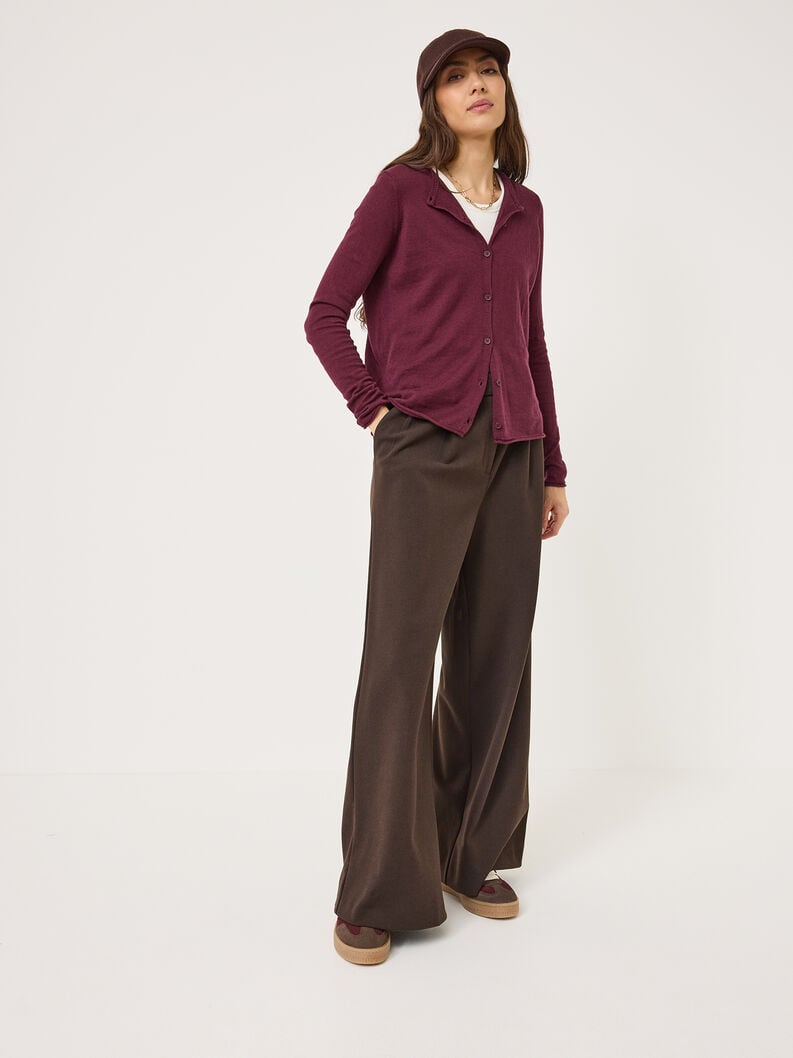 cardigan - rouge taw1012-30065 acheter tamaris tricote en ligne
