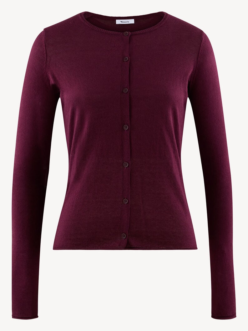 cardigan - rouge taw1012-30065 acheter tamaris tricote en ligne