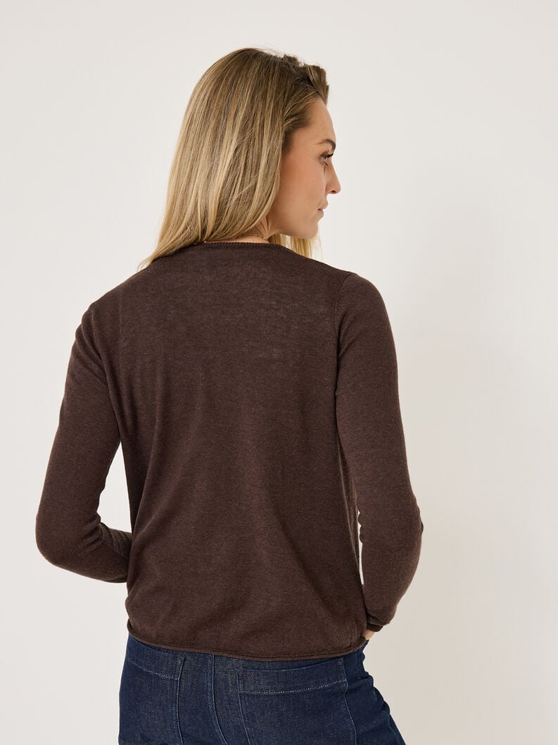 cardigan brun - taw1012-70095 acheter tamaris tricote en ligne