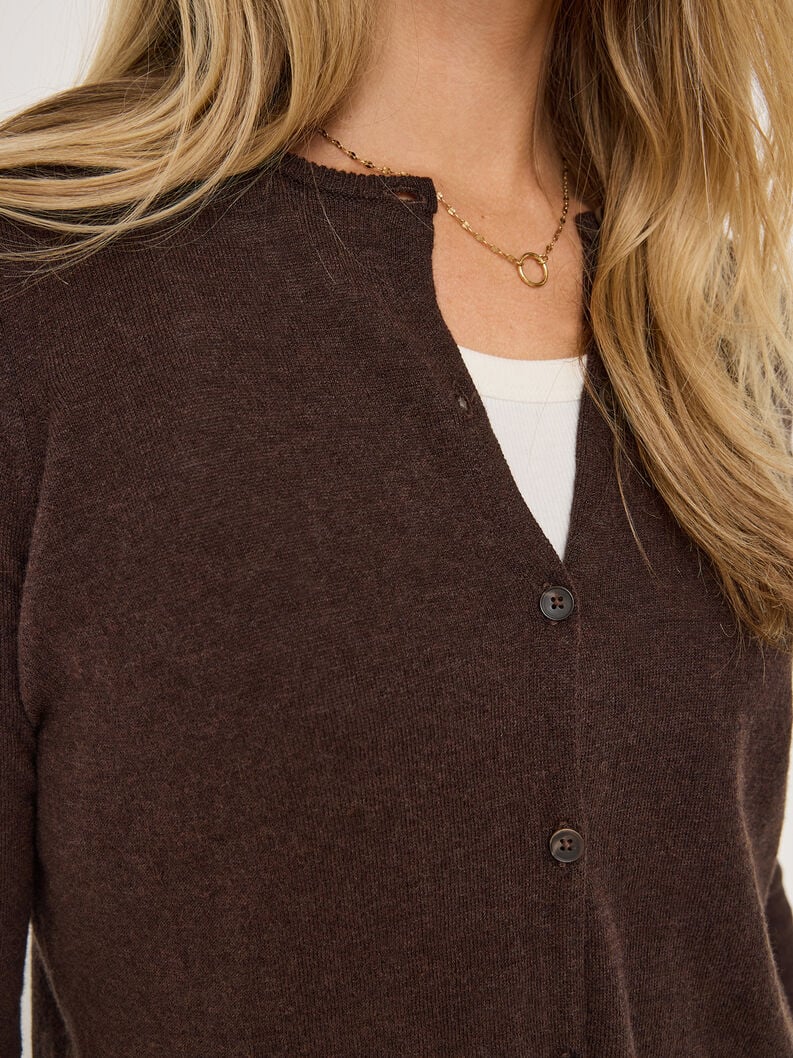cardigan brun - taw1012-70095 acheter tamaris tricote en ligne