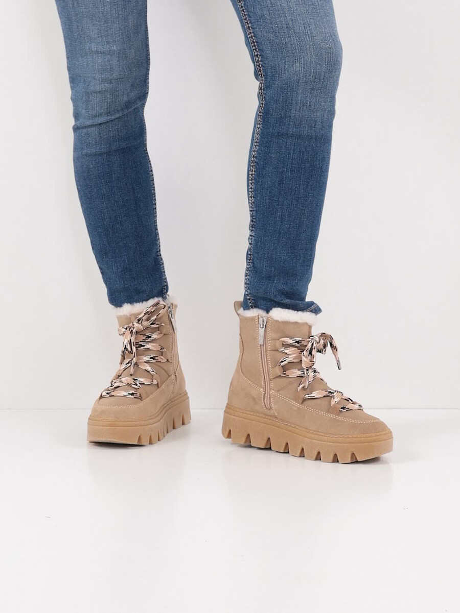 cuir chausson - beige doublure chaude 1-26274-45-400 acheter tamaris bottines en ligne