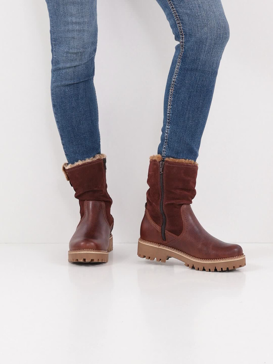 cuir chausson - brun doublure chaude 1-26416-45-305 acheter tamaris bottines en ligne
