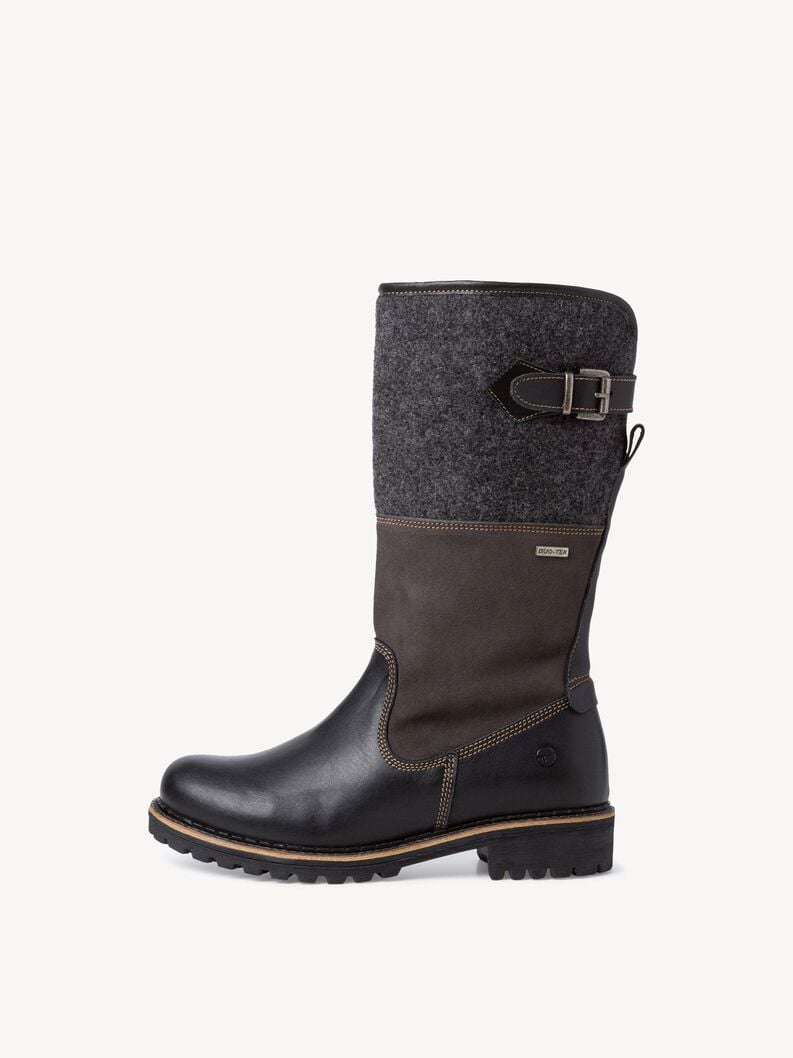 bottes en cuir noir doublure chaude 1-26432-41-098 acheter bottes tamaris en ligne