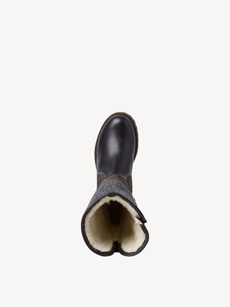 bottes en cuir noir doublure chaude 1-26432-41-098 acheter bottes tamaris en ligne