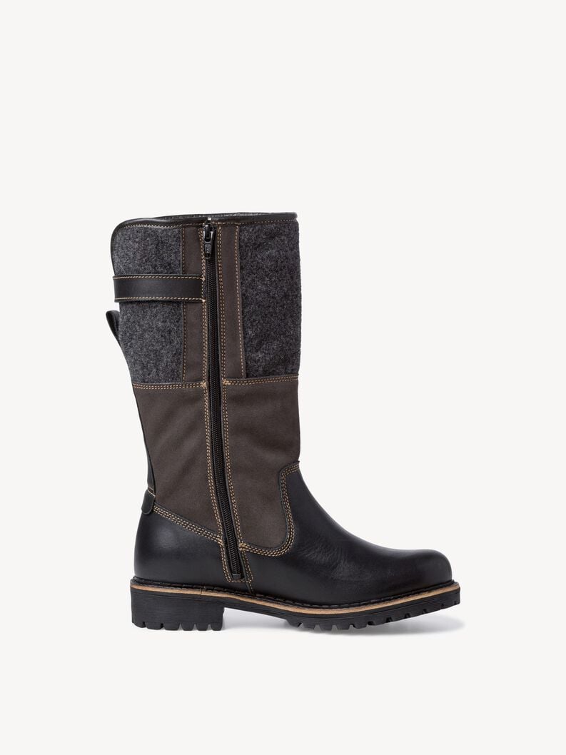 bottes en cuir noir doublure chaude 1-26432-41-098 acheter bottes tamaris en ligne