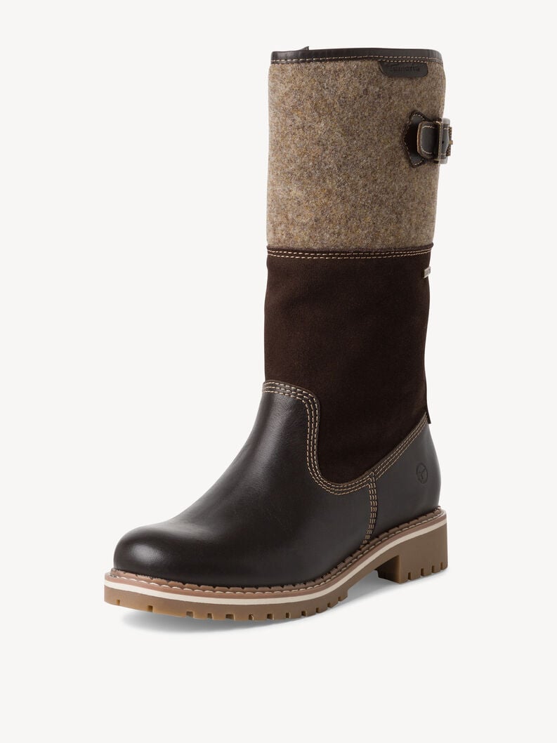 bottes en cuir brun doublure chaude 1-26432-41-303 acheter bottes tamaris en ligne
