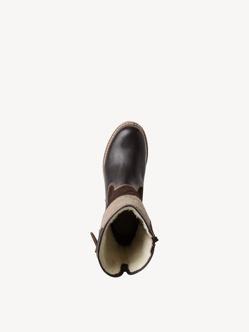 bottes en cuir brun doublure chaude 1-26432-41-303 acheter bottes tamaris en ligne