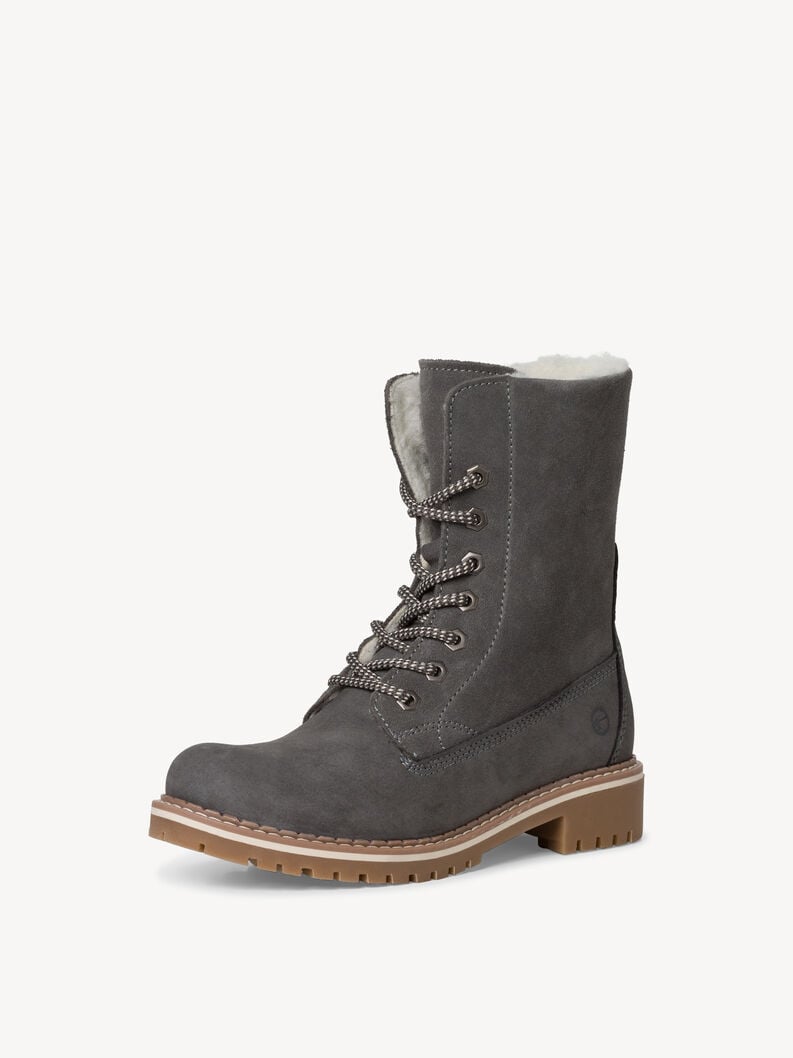 cuir chausson gris - doublure chaude 1-26443-41-214 acheter tamaris bottines en ligne