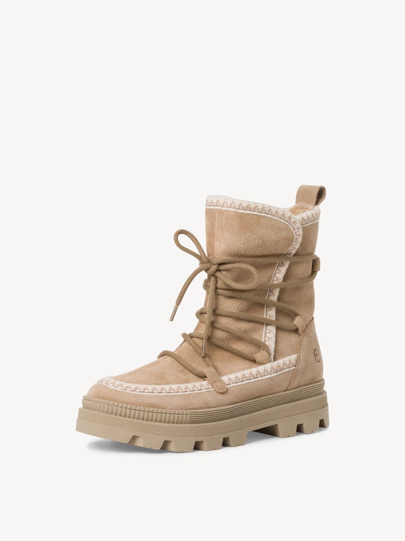 cuir chausson - beige doublure chaude 1-26863-41-400 acheter tamaris bottines en ligne