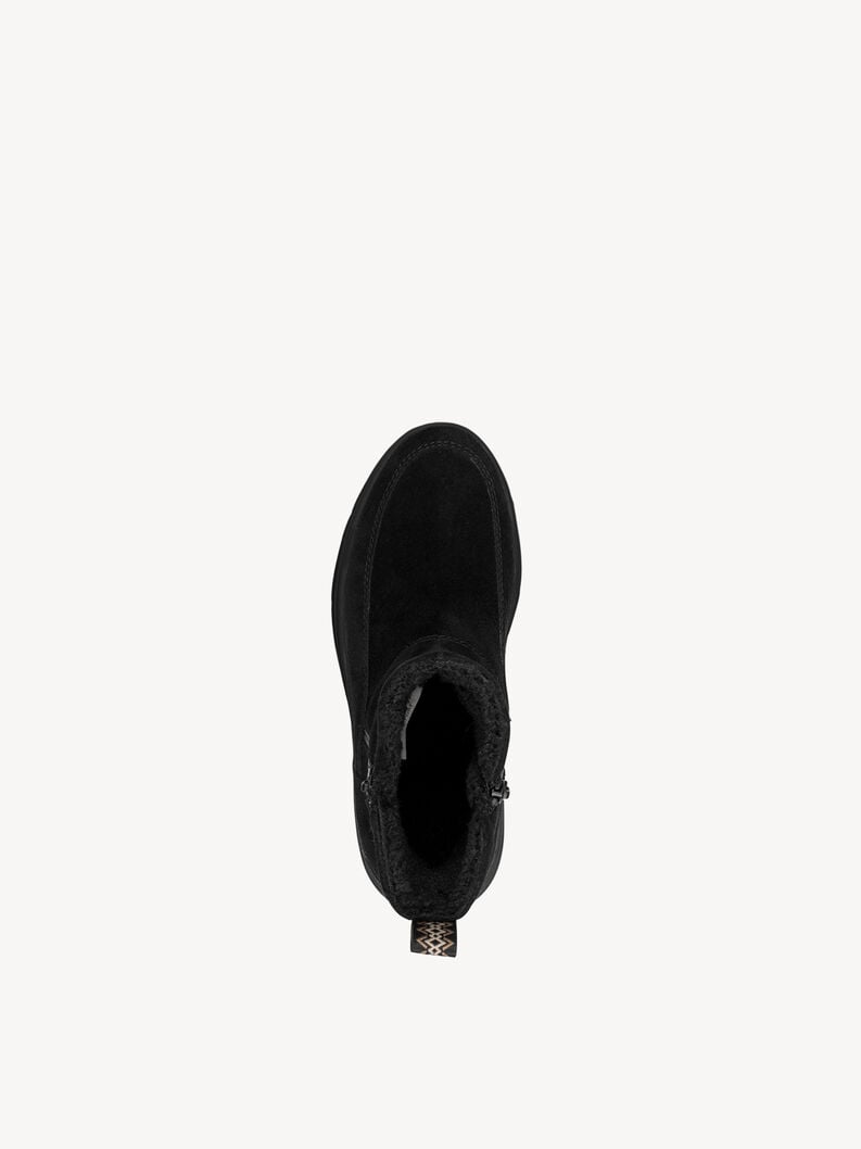 cuir chausson - noir doublure chaude 8-86418-45-001 acheter tamaris bordée de larges bottes en ligne