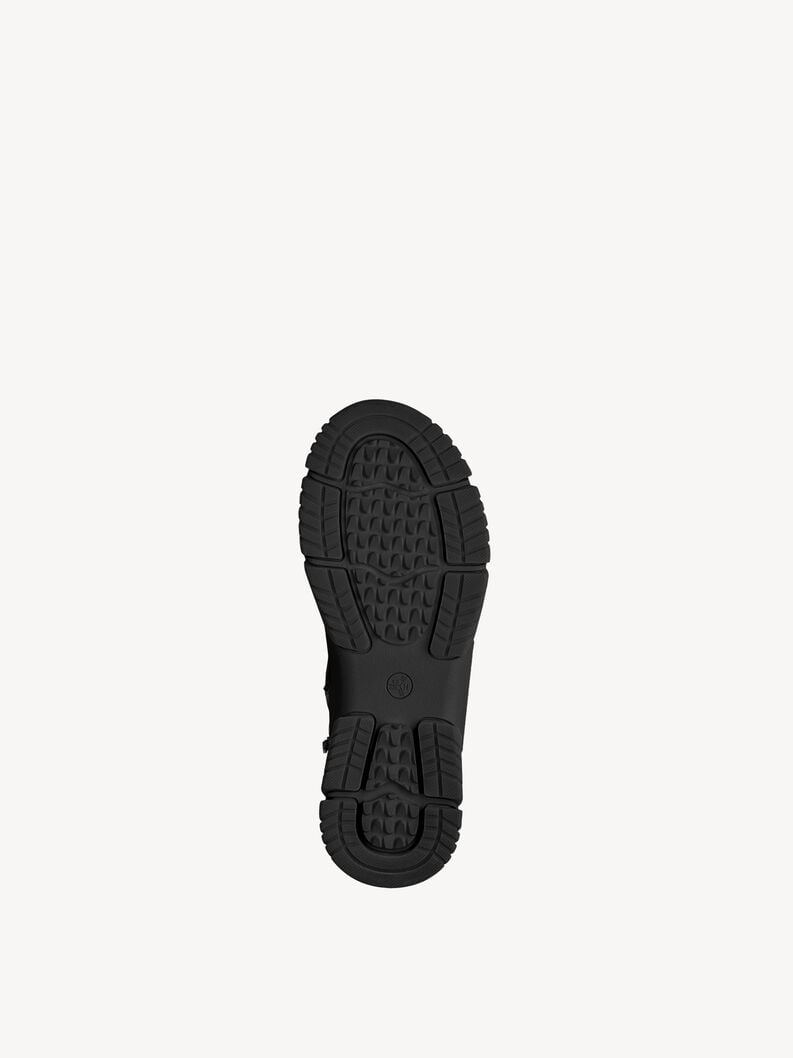 cuir chausson - noir doublure chaude 8-86418-45-001 acheter tamaris bordée de larges bottes en ligne