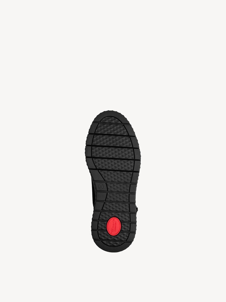 cuir chausson - noir doublure chaude 8-86422-45-001 acheter tamaris bordée de larges bottes en ligne