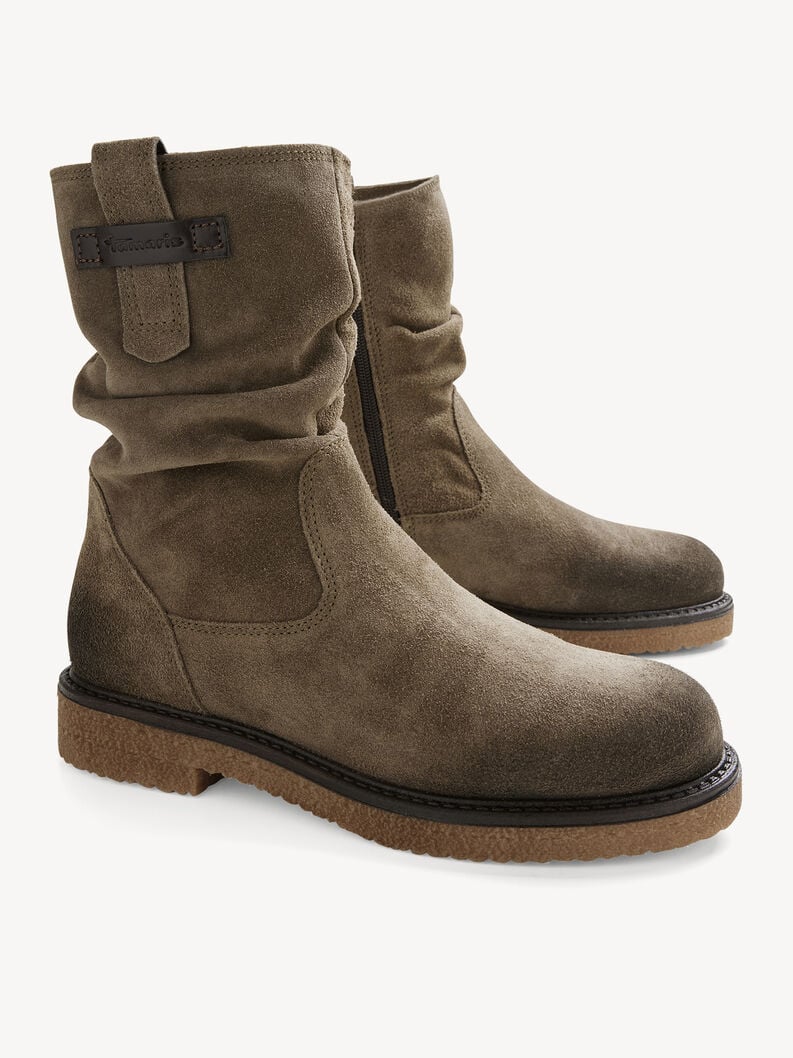 cuir chausson - vert 1-25810-45-771 acheter tamaris bottines en ligne