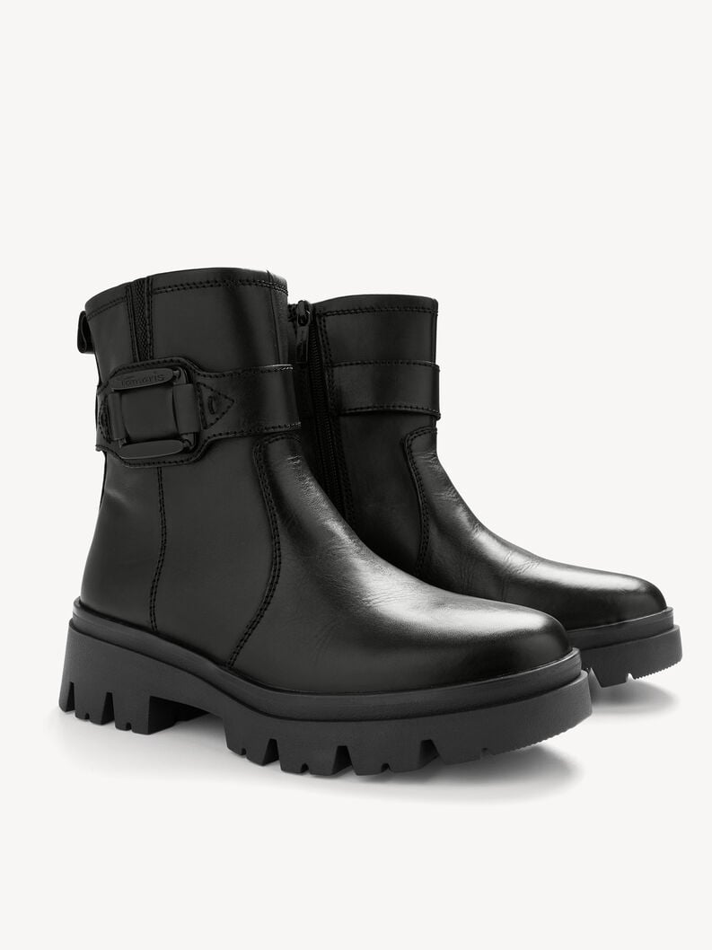 cuir chausson - noir 8-85411-45-022 acheter tamaris large bottines en ligne