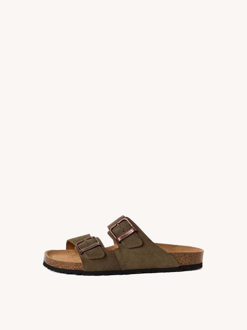 cuir mule - vert 1-17400-44-722 acheter tamaris mules en ligne