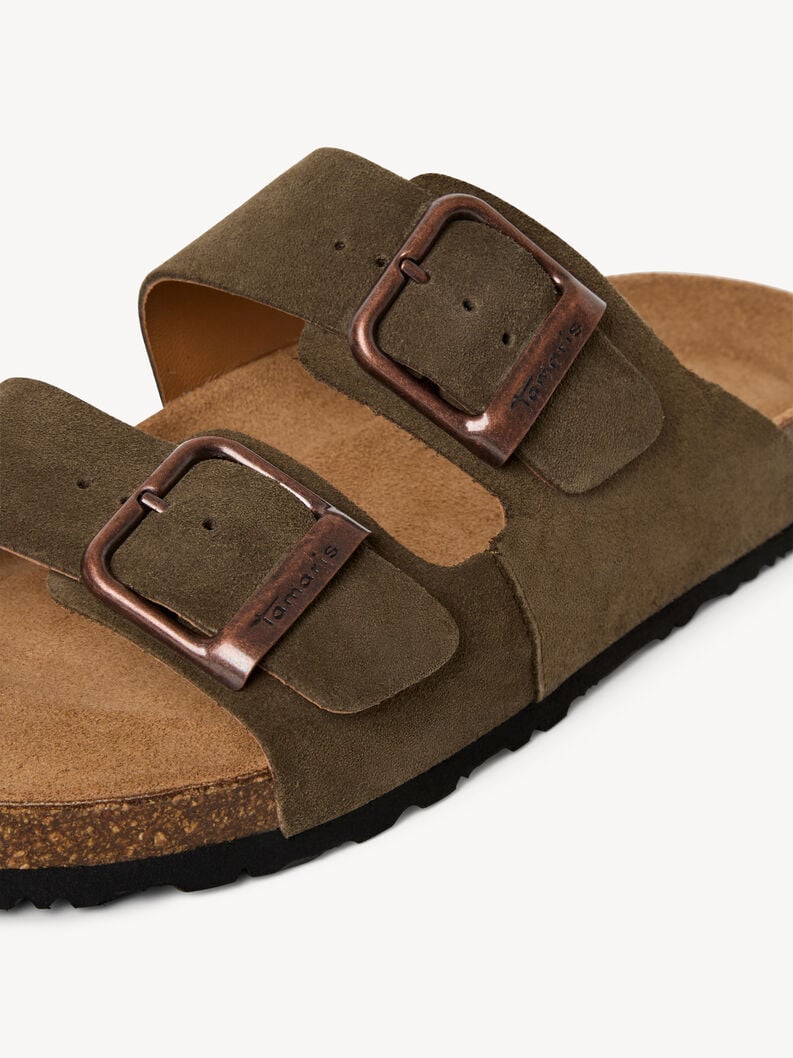 cuir mule - vert 1-17400-44-722 acheter tamaris mules en ligne