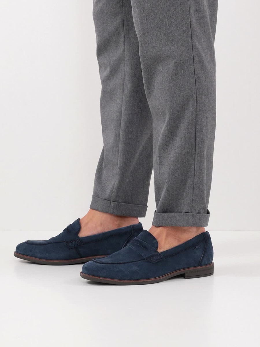 cuir pantoufle bleu 1-14204-44-805 acheter tamaris chaussons en ligne