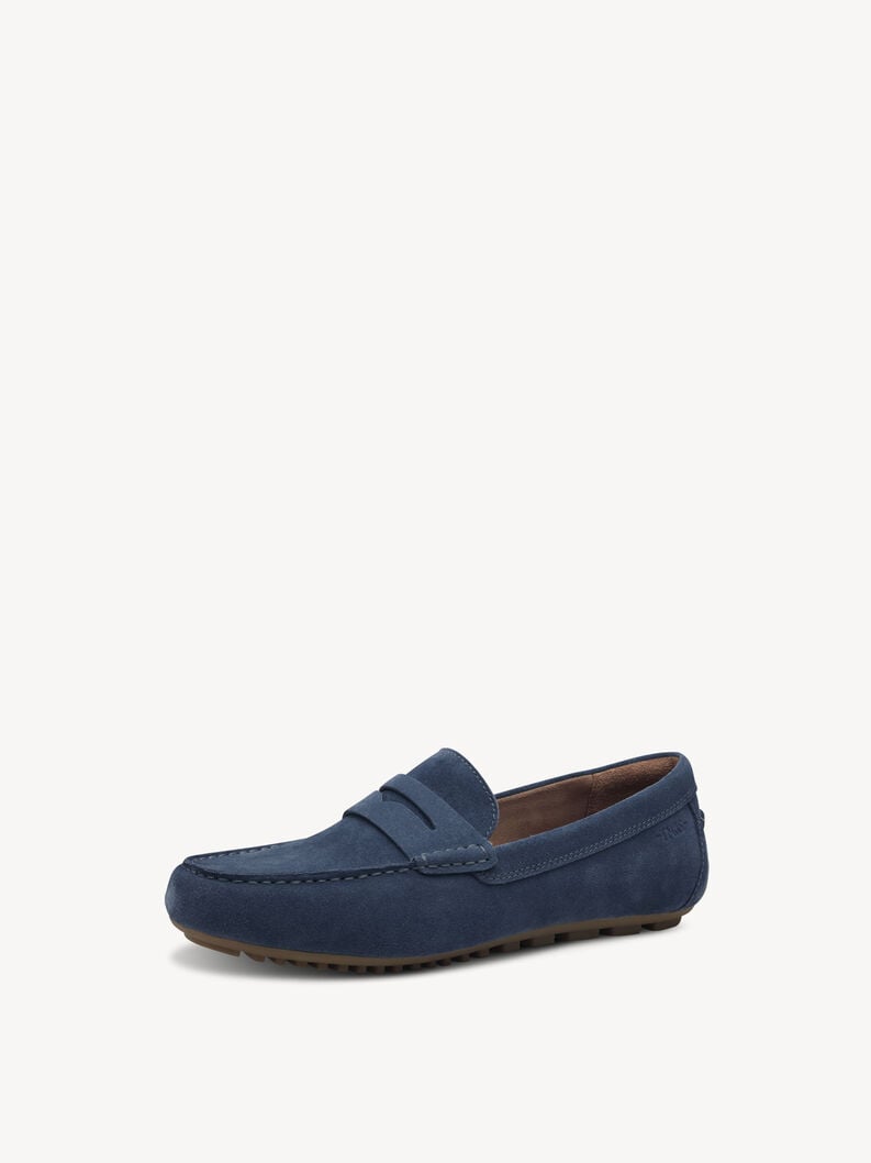 cuir pantoufle bleu 1-14600-44-802 acheter tamaris chaussons en ligne