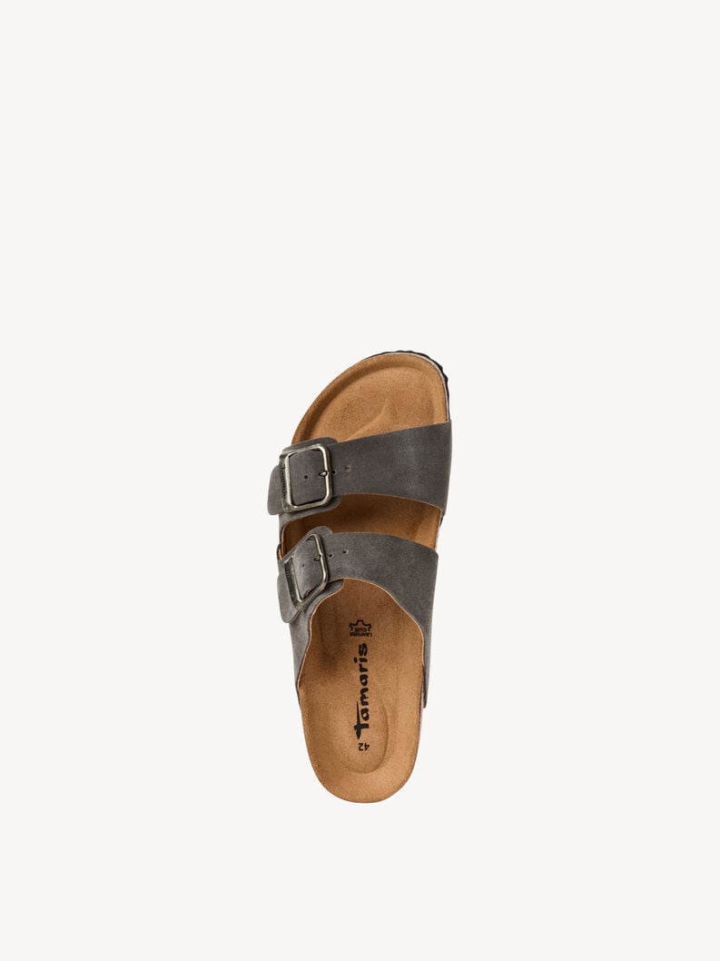 cuir de mulet gris 1-17400-44-214 acheter tamaris mules en ligne
