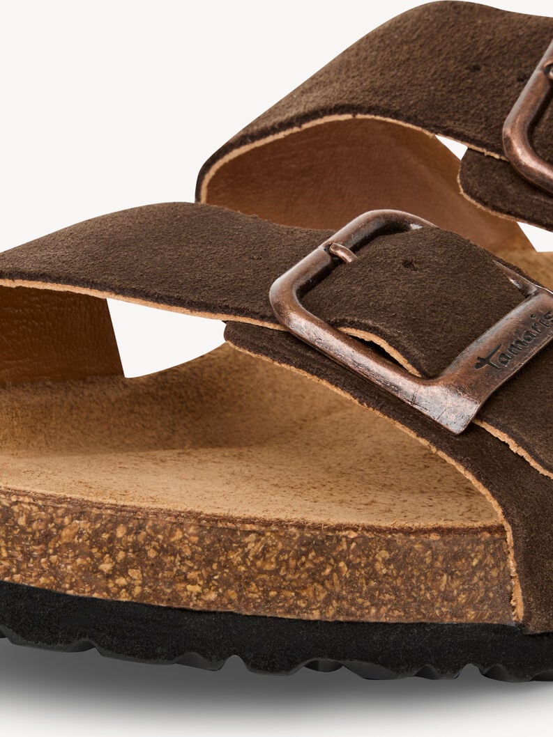 cuir de mule marron 1-17400-44-304 acheter tamaris mules en ligne