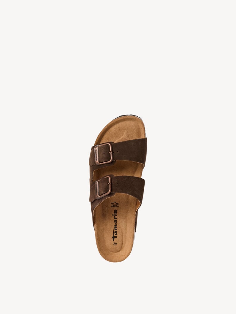 cuir de mule marron 1-17400-44-304 acheter tamaris mules en ligne