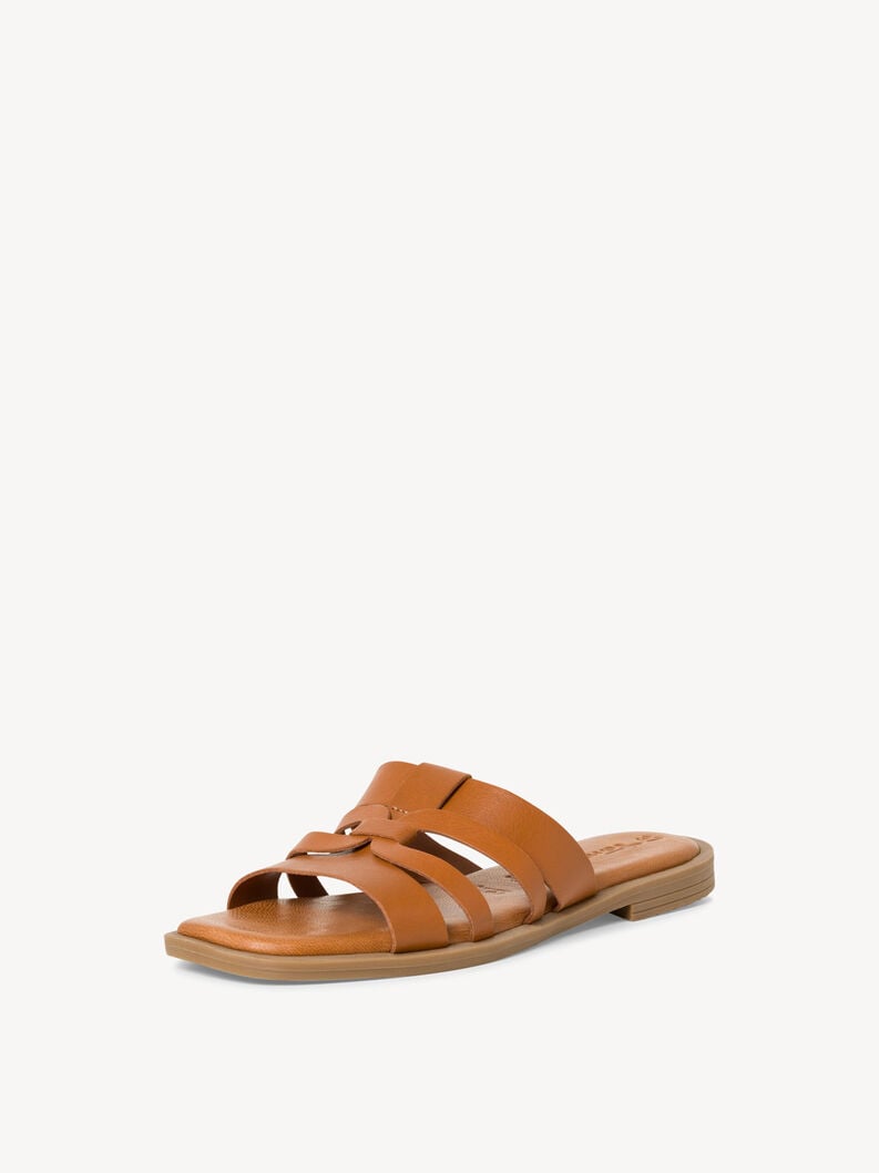 cuir de mule marron 1-27103-42-455 acheter tamaris mules en ligne