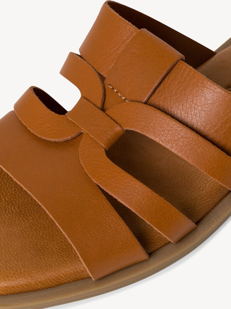 cuir de mule marron 1-27103-42-455 acheter tamaris mules en ligne