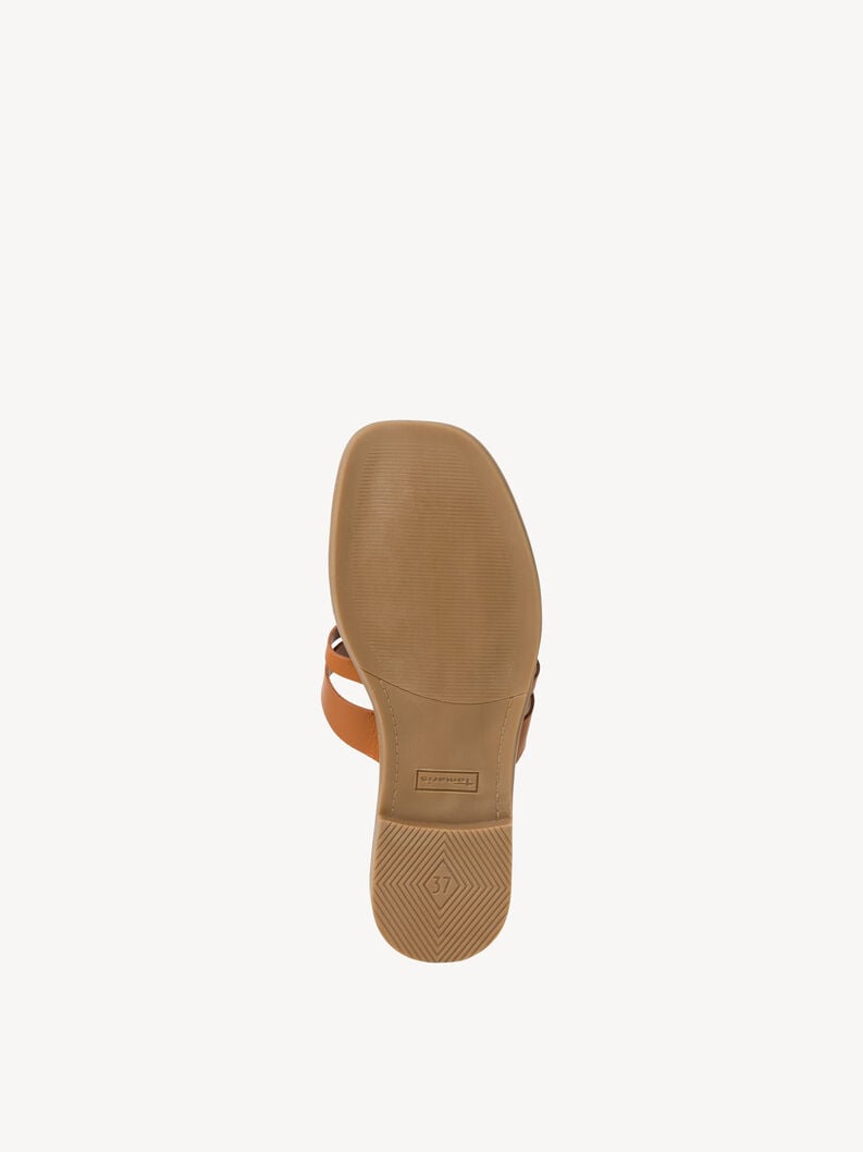 cuir de mule marron 1-27103-42-455 acheter tamaris mules en ligne