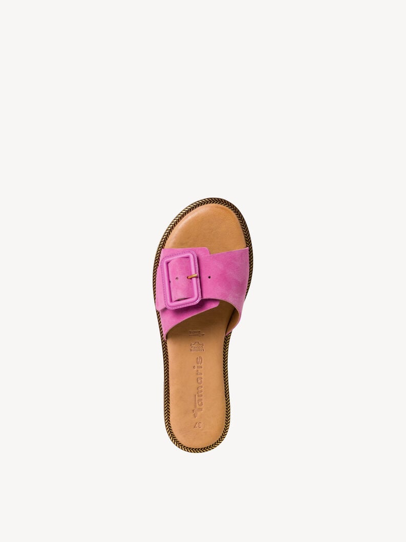 cuir de mule rose 1-27105-42-510 acheter tamaris mules en ligne