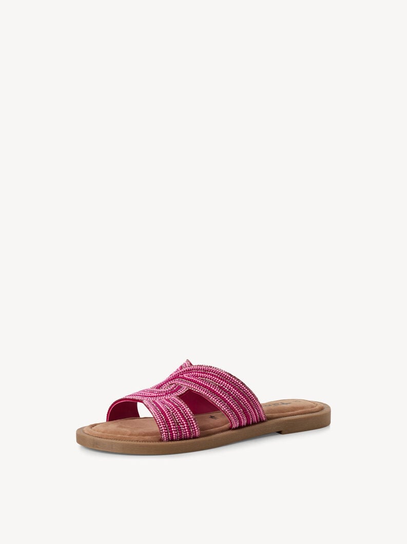 cuir de mule rose 1-27113-42-523 acheter tamaris mules en ligne