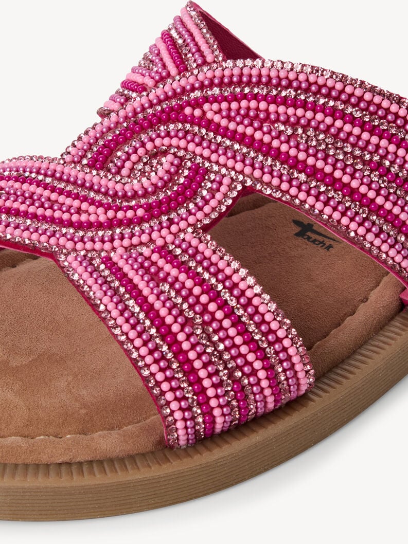 cuir de mule rose 1-27113-42-523 acheter tamaris mules en ligne