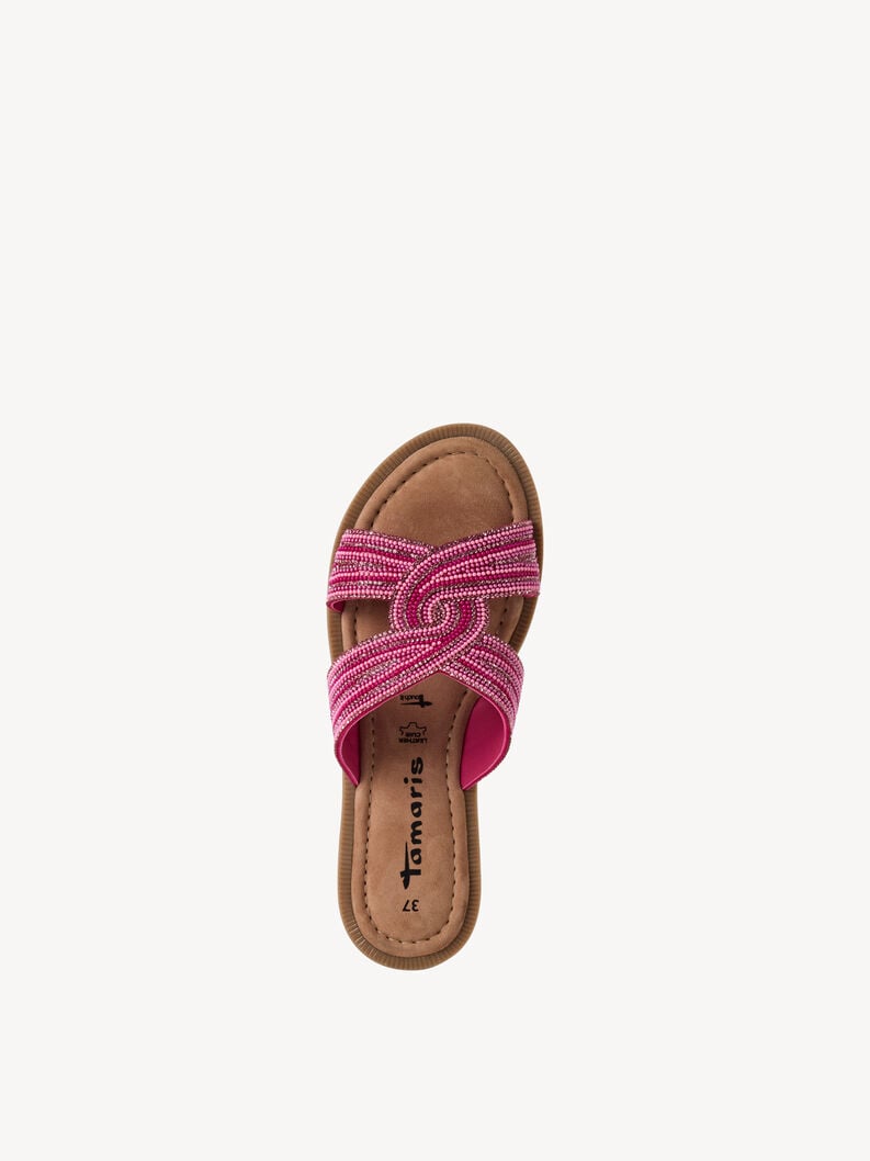 cuir de mule rose 1-27113-42-523 acheter tamaris mules en ligne