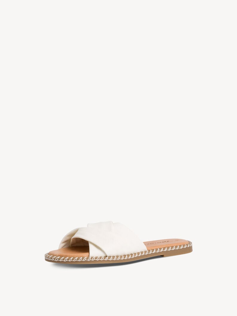 cuir mule - blanche 1-27116-42-100 acheter tamaris mules en ligne