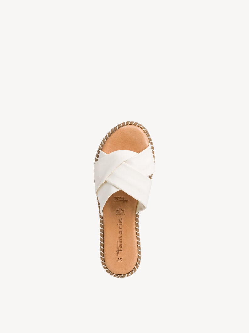 cuir mule - blanche 1-27116-42-100 acheter tamaris mules en ligne