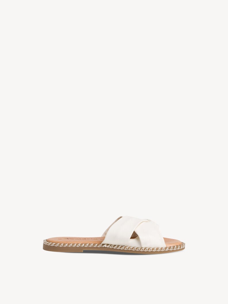 cuir mule - blanche 1-27116-42-100 acheter tamaris mules en ligne