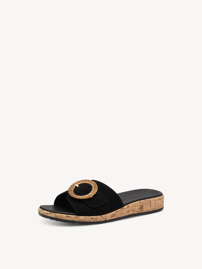 le cuir de la mule - noire 1-27123-44-001 acheter tamaris mules en ligne