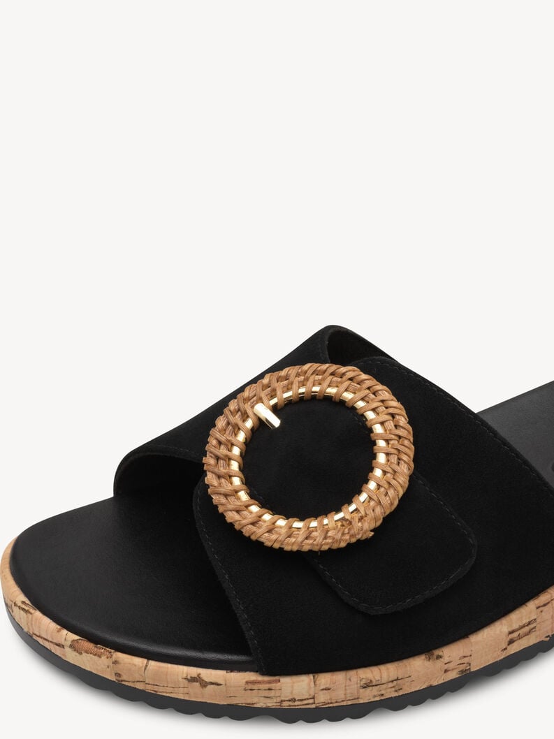le cuir de la mule - noire 1-27123-44-001 acheter tamaris mules en ligne